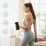 Neopren tegovi - Neoprene dumbbells 4 kg (par) CRNA